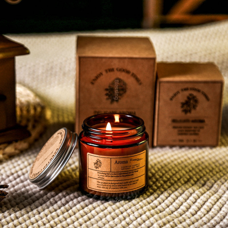Cross-Border Smokeless Aromatherapy Candles, Souvenirs, Handmade Soy Wax Candle Cup Gift Boxes, High-End Home Fragrance Decorations