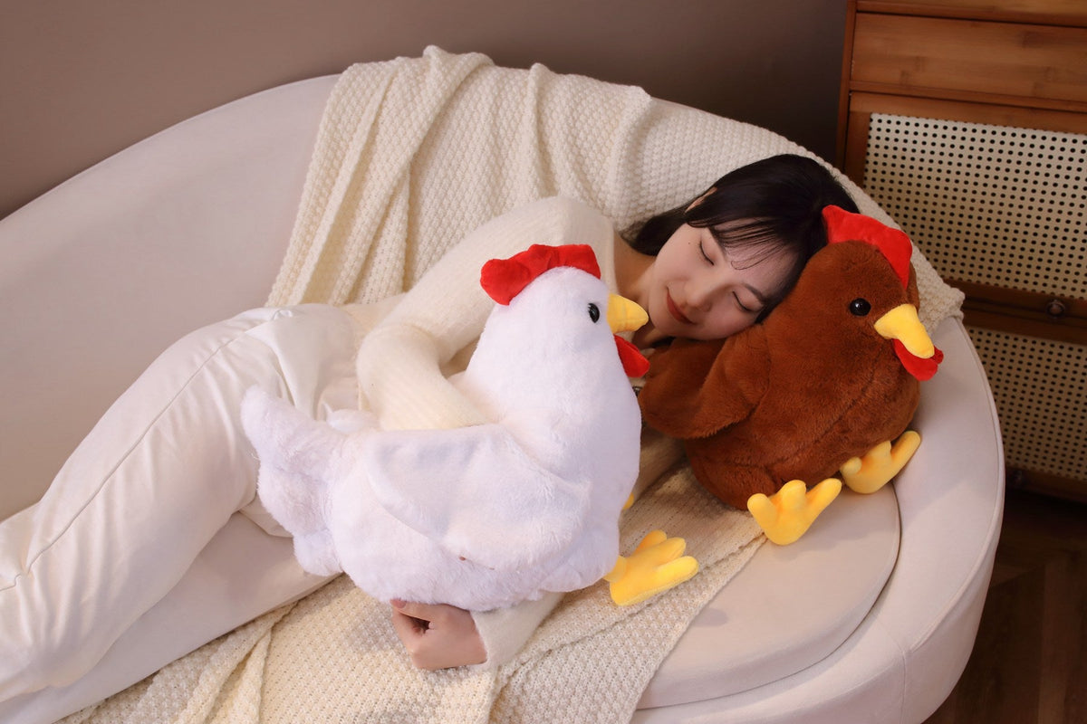 New Cute Big Cock Doll Cross Border Plush Toy Hen Doll Girl Sleeping Pillow Home Decorations