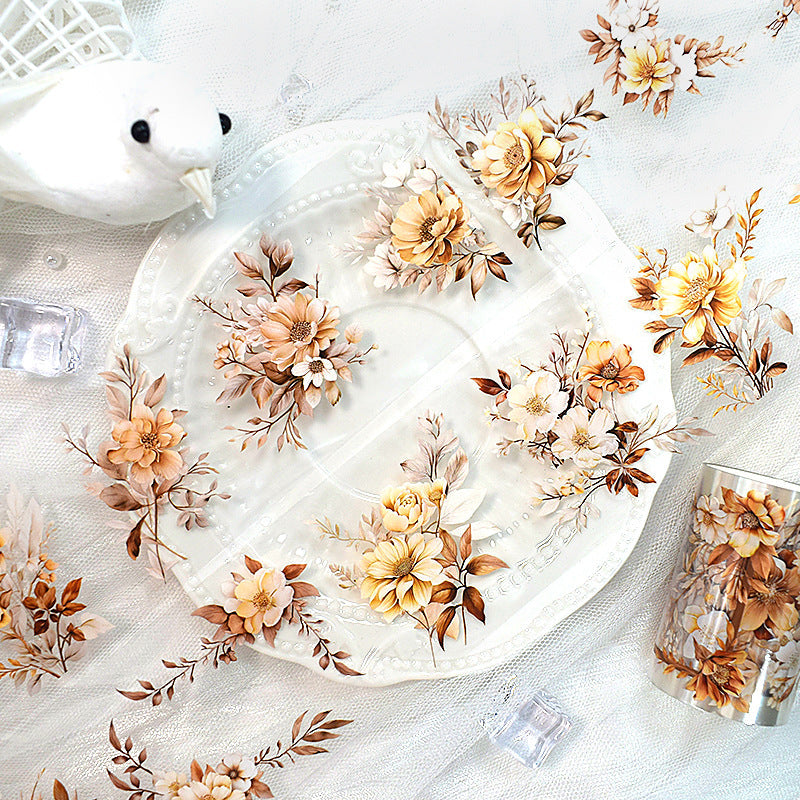 Original hand account tape shell light flower decoration handmade collage diy hand account material wholesale special material pet tape