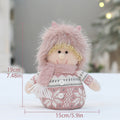 Cross Border Christmas Decorations Pink Antlers Doll Fabric Boys and Girls Doll Standing Doll Desktop Ornaments