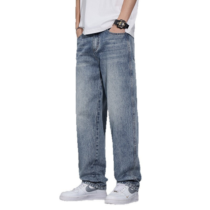 High-end Men's Loose Casual Anti-wrinkle Comfortable Straight Jeans