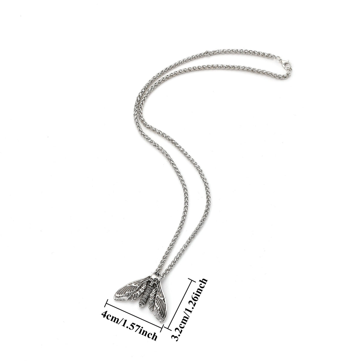 Foreign Trade Hot-Selling Retro Viking Death Skull Moth Pendant Necklace Gothic Decorations Party Accessories Wholesale