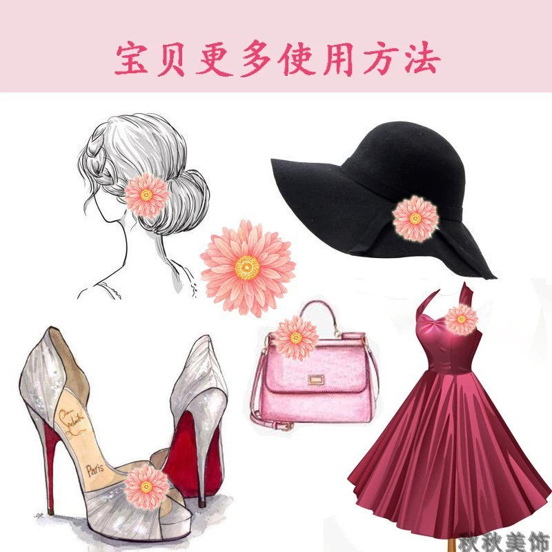 Easiest for Match Camellia High Heels Decorations Starry Sky Yarn Burnt Edge Flowers Bridal Shoe Flowers Handmade Wedding Shoe Accessories