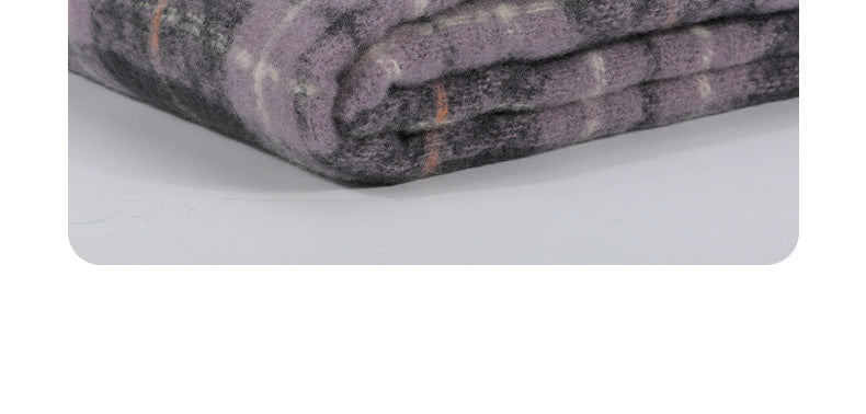 Women's scarf winter New Winter high-grade cashmere-like shawl Korean style versatile purple thick warm scarf