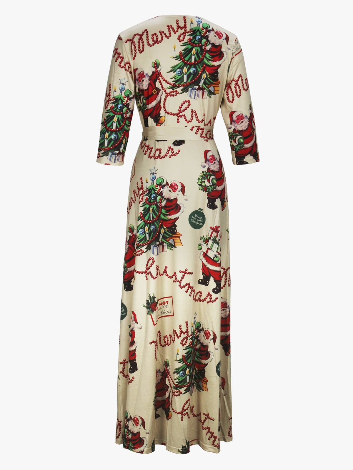 Cross-border Amazon Europe and the United States for Spring, Summer and Autumn Women's Fashion Elegant V-neck Middle Sleeve Casual Long dress