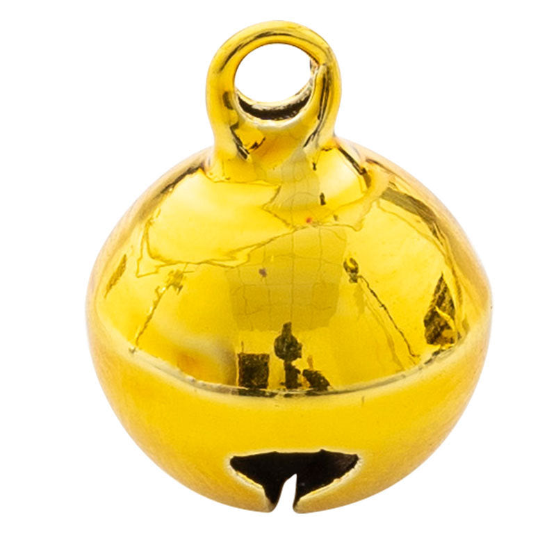 12mm Eco-Friendly Colorful Flat Metal Copper Bells, Color-Preserving, Christmas Holiday Pet Gift DIY Keychain Accessories