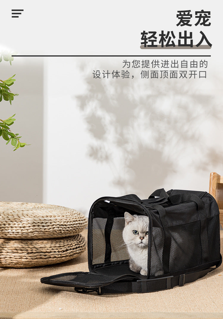 Cross-Border Pet Carrier Bag, Portable Small Dog Carrier, Pet Tote Bag, Mesh Breathable Large Capacity Cross-Body Cat Bag