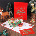 Amazon Christmas 3D greeting card paper carving creative blessing thank you message card gift paper card cardboard wholesale