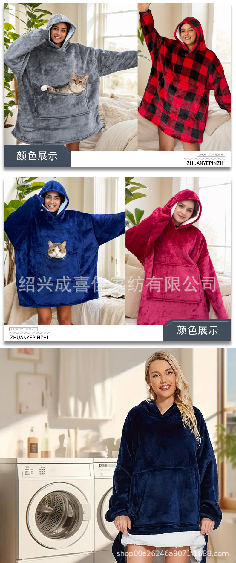 Amazon Hot Selling Autumn and Winter Flannel Double Layer Pajamas fleece-lined Warm Long Sleeve plus size Pet Bag Home Clothes