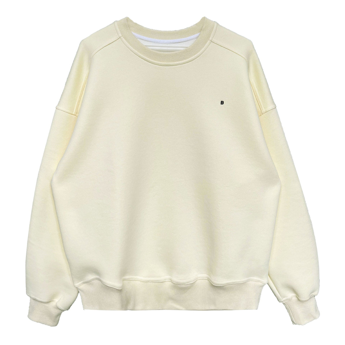 Luxi Simple Profile Loose BF Solid Color Lazy Pullover Sweatshirt Women's ins Letter Embroidered Long-sleeved Top 2267