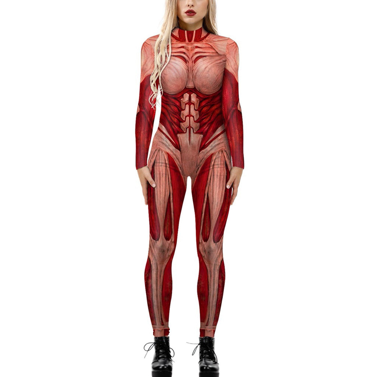 European and American New funny long-sleeved Halloween jumpsuit