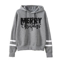 Foreign trade cross-border supply Christmas merry Christmas printed striped parallel bars hoodie men's and women's European size