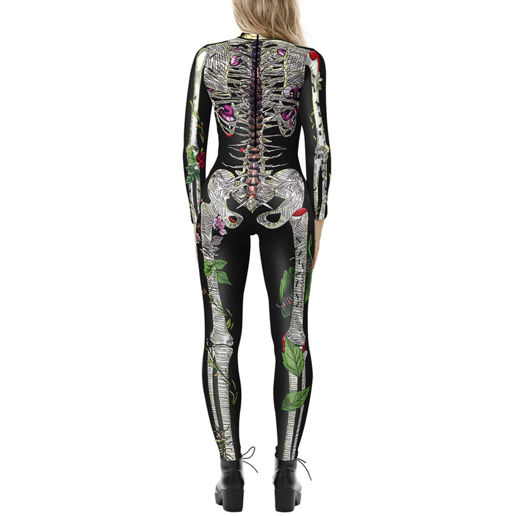 European and American New funny long-sleeved Halloween jumpsuit