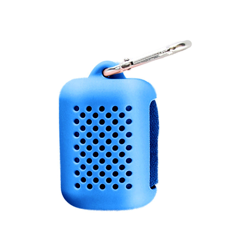 Adult Outdoor Sports Travel Portable Silicone Storage Bag Soft Silicone Silicone Cover Towel Storage Bag with Hook