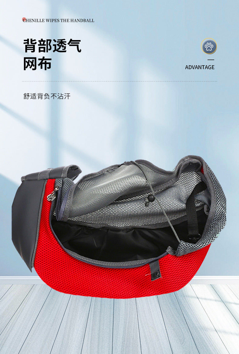 Cross-Border Pet Carrier Bag with Open Top, Breathable, Portable, Suitable for Cats and Dogs, Drawstring Mesh Single Shoulder Bag for Cats