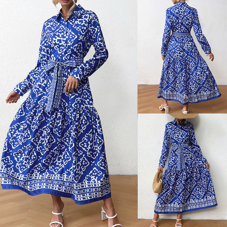 Women's Creative Versatile Lace-up Elegant Dress