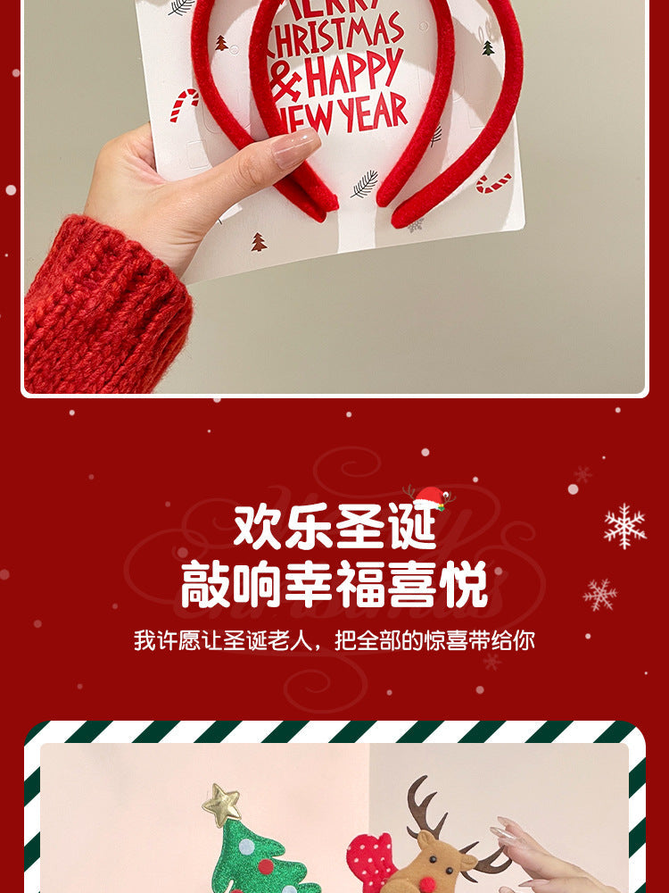 Christmas Antler Headband Holiday Costume Headband Cartoon Hairband for Women 2026 New Children's Hairpin Hair Accessory Gift