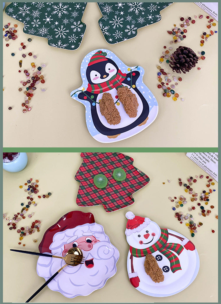 Wanshan melamine plate factory wholesale cross-border European and American dried fruit snack plate home creative pumpkin shape Christmas plate