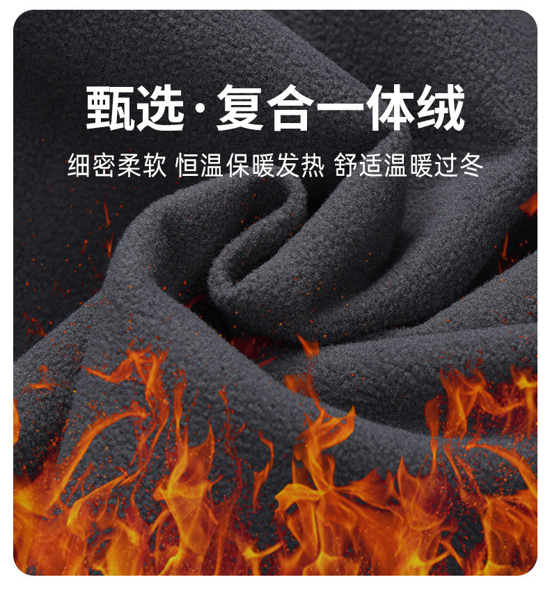 Men's Autumn and Winter Fleece-Lined Thickened Softshell Tactical Outdoor Sports Workwear Suit, Waterproof and Windproof