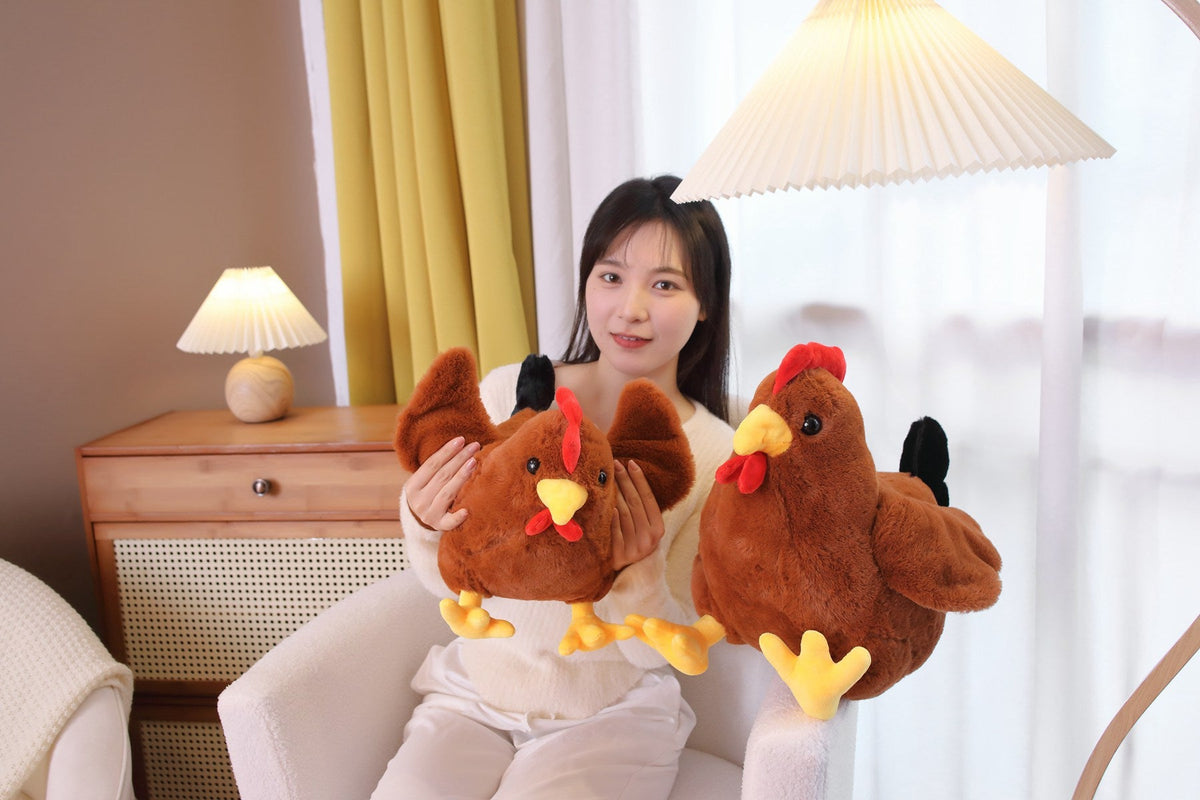 New Cute Big Cock Doll Cross Border Plush Toy Hen Doll Girl Sleeping Pillow Home Decorations