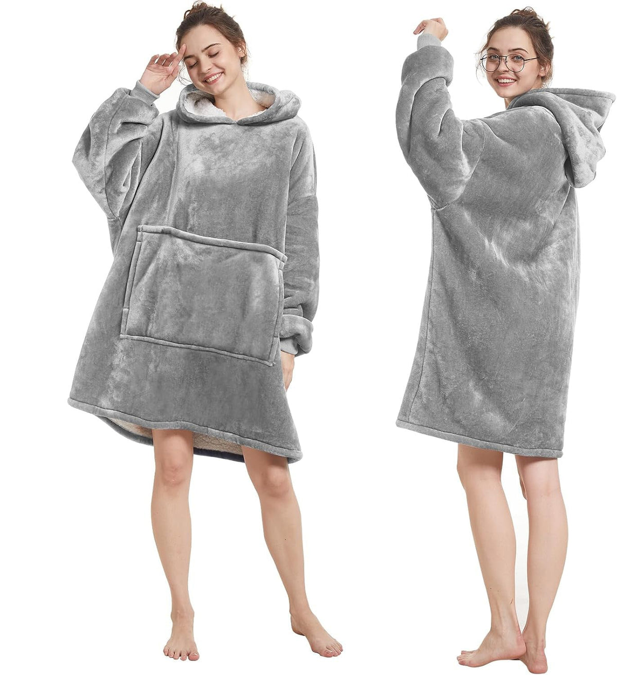 Amazon Hot Selling Autumn and Winter Flannel Double Layer Pajamas fleece-lined Warm Long Sleeve plus size Pet Bag Home Clothes