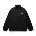 suit autumn and winter sweater men's stand collar half zipper fleece-lined American fashion brand loose casual men's top