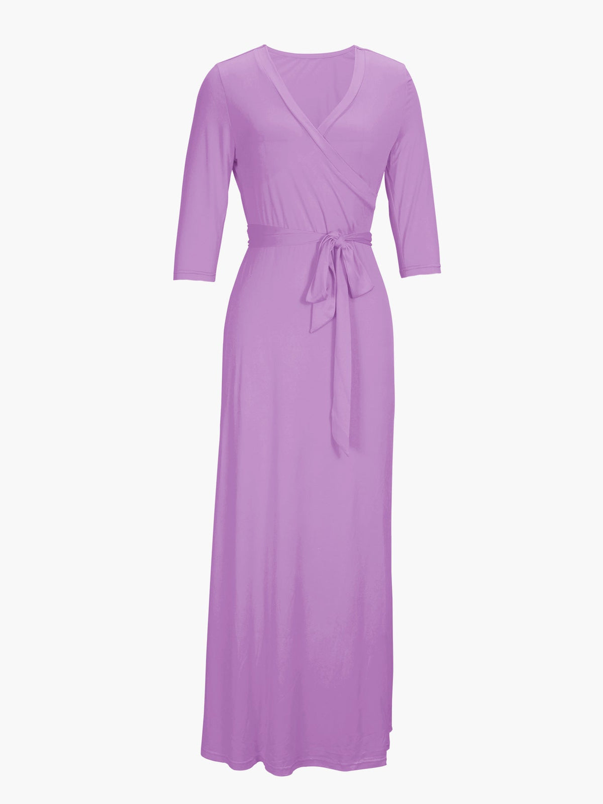 Cross-border Amazon Europe and the United States for Spring, Summer and Autumn Women's Fashion Elegant V-neck Middle Sleeve Casual Long dress