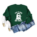 Women's Letter Printed Sweatshirt Cross-Border European and American Fashion Letter Women's Clothing 3D Printed Round Neck Sweatshirt