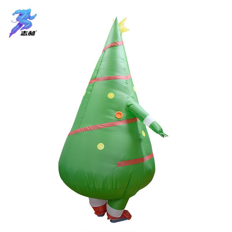 Cross-Border Hot Selling Christmas Tree Inflatable Suit Props Adult Christmas Tree Cosplay Holiday Costumes