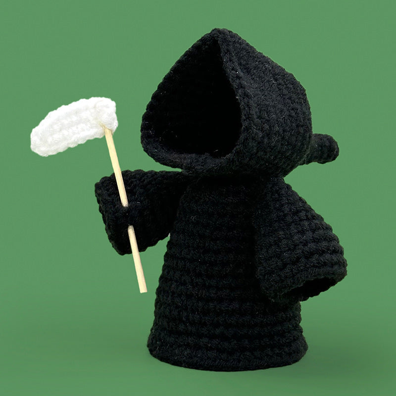 Cross-Border Amazon Handmade Knitted Doll Halloween Gift Ghost Little Devil Grim Reaper Emotional Plush Toy Wholesale