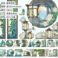 A Roll of Free Shipping Hand Ledger Tape Antique Decorative Background Courtyard Landscaping Mountain and National Style Japanese Paper Hand Ledger Pet Tape
