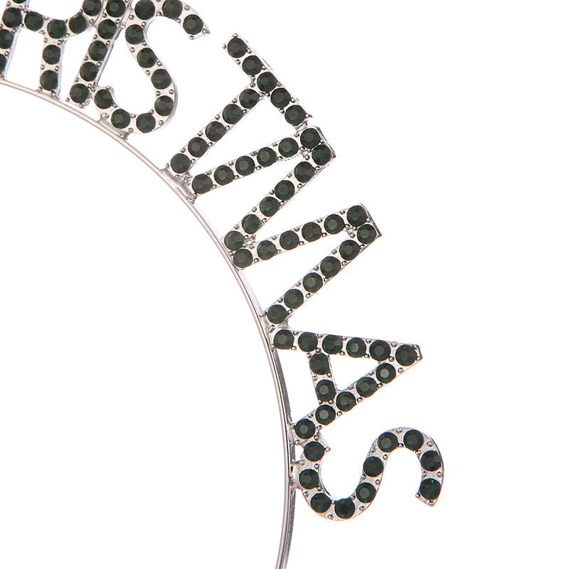 Europe and the United States new fashion CHRISTMAS headdress hair accessories splicing color MERRY CHRISTMAS CHRISTMAS hairband wholesale