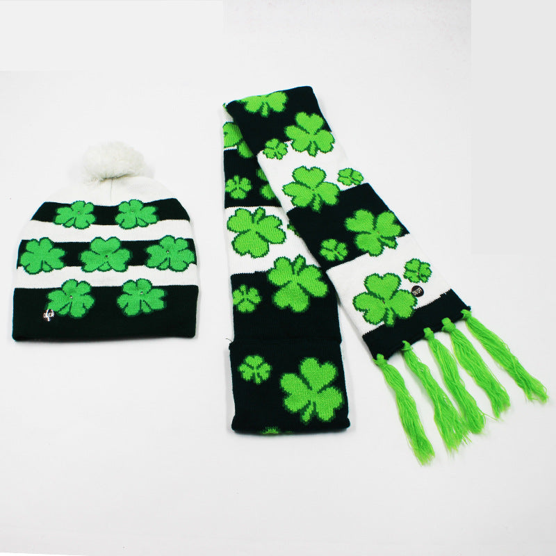 Korean Internet Celebrity Style Snowflake Christmas Hat, Warm and Cold-Proof Women's Knitted Hat with Pom-Pom, Ear-Protecting Yarn Hat, Light Luxury Style