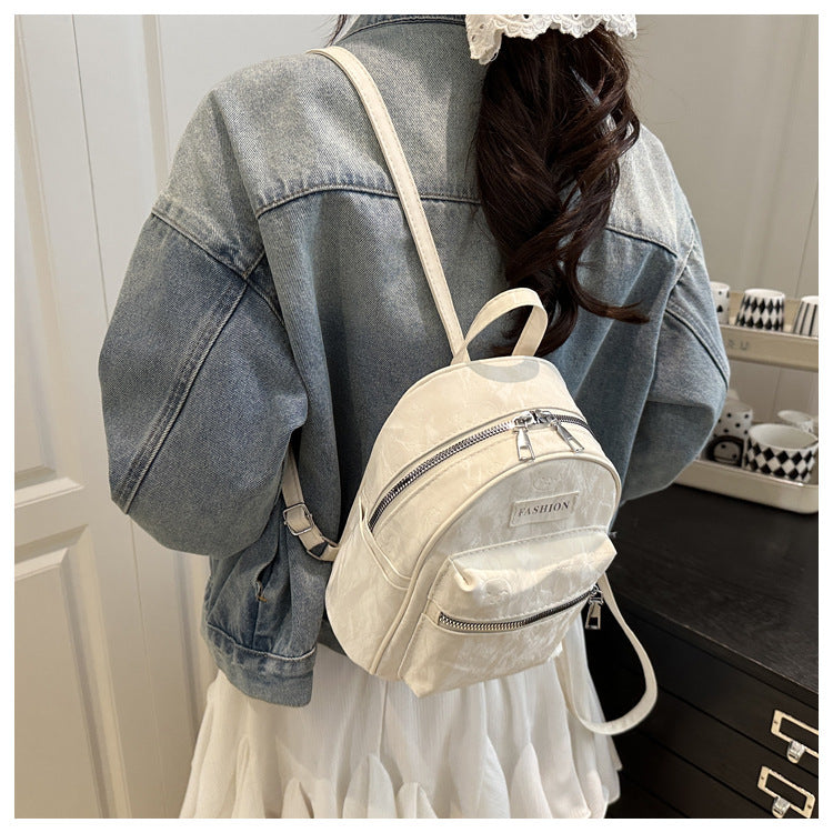 2025 High-Looking Fashionable Travel Small Bag Women's New Style Student Backpack for Work and Outing Backpack