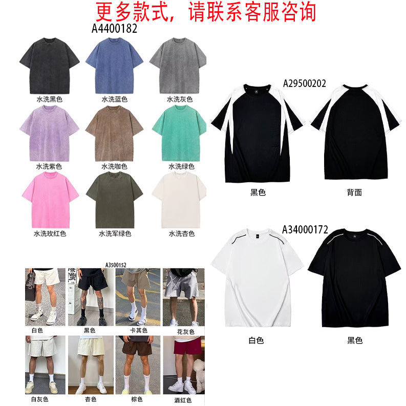 Cross-border short-sleeved T-shirt for boys and girls Korean-style cartoon casual pet cat hip-hop top for lovers summer versatile half-sleeve