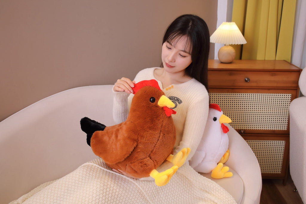 New Cute Big Cock Doll Cross Border Plush Toy Hen Doll Girl Sleeping Pillow Home Decorations
