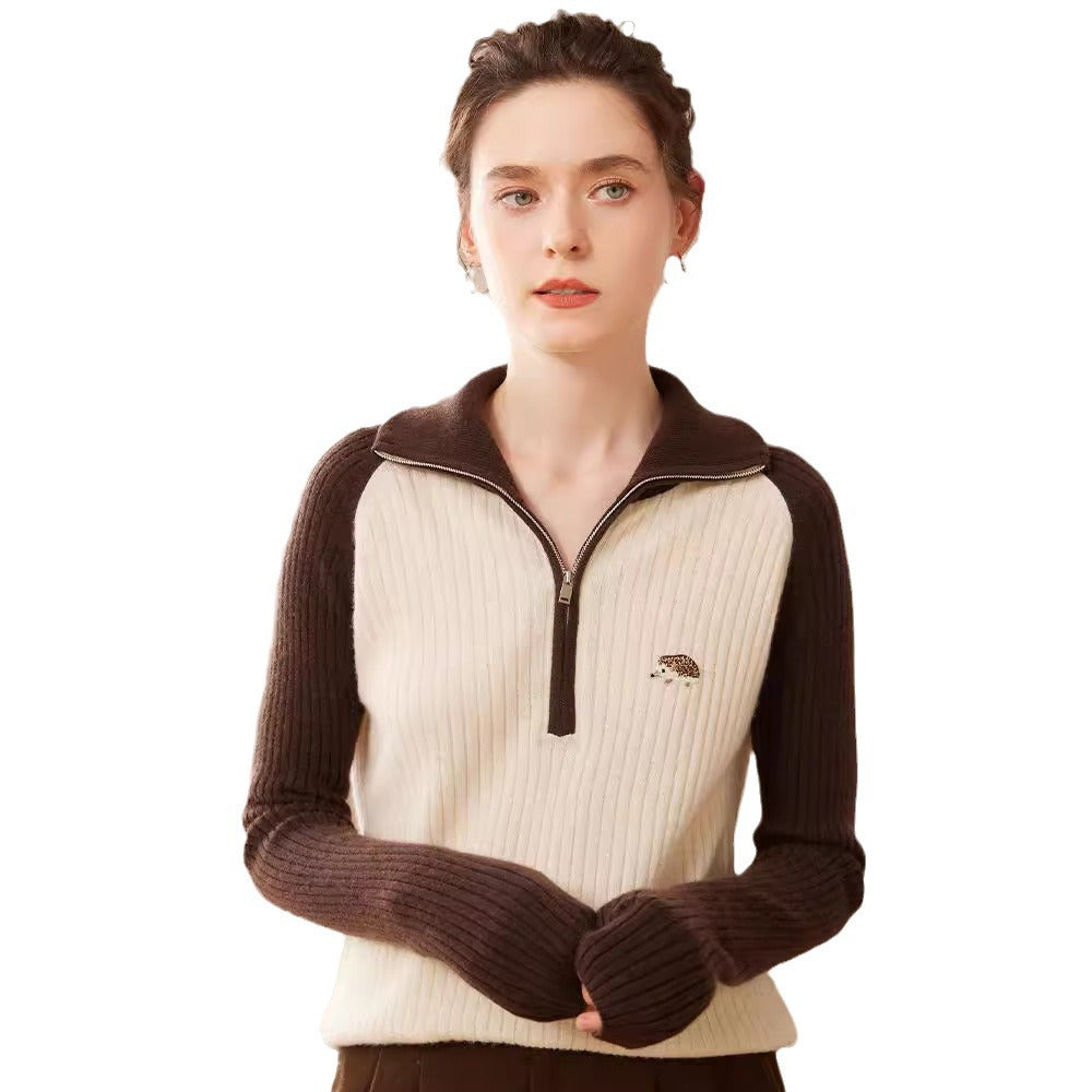 New Exquisite Hedgehog Cashmere Sweater For Women