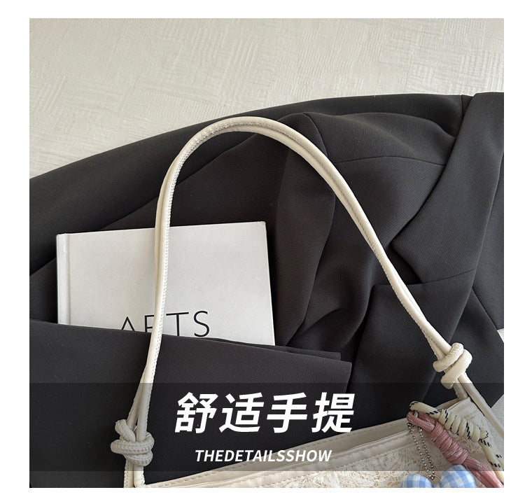 High-Looking and Large-Capacity Women's Small Square Bag 2025 Summer New Fashion Cute Lace Armpit Bag Commuter Shoulder Bag