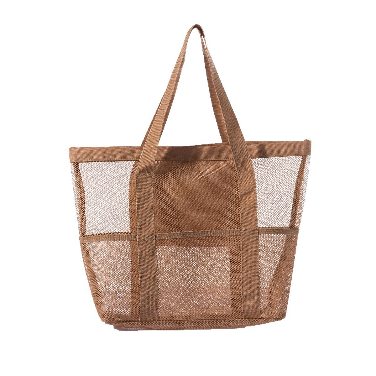 Korean Mesh Beach Bag Large Capacity Swimming Fitness Bag Travel Portable Storage Bag Multi-Pocket Swimsuit Storage Bag