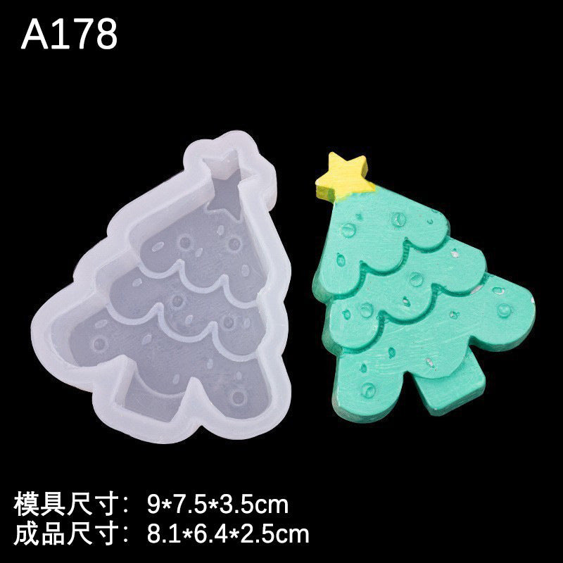 Christmas series 3D 3D gingerbread man Christmas tree silicone mold fondant cake decoration chocolate mold