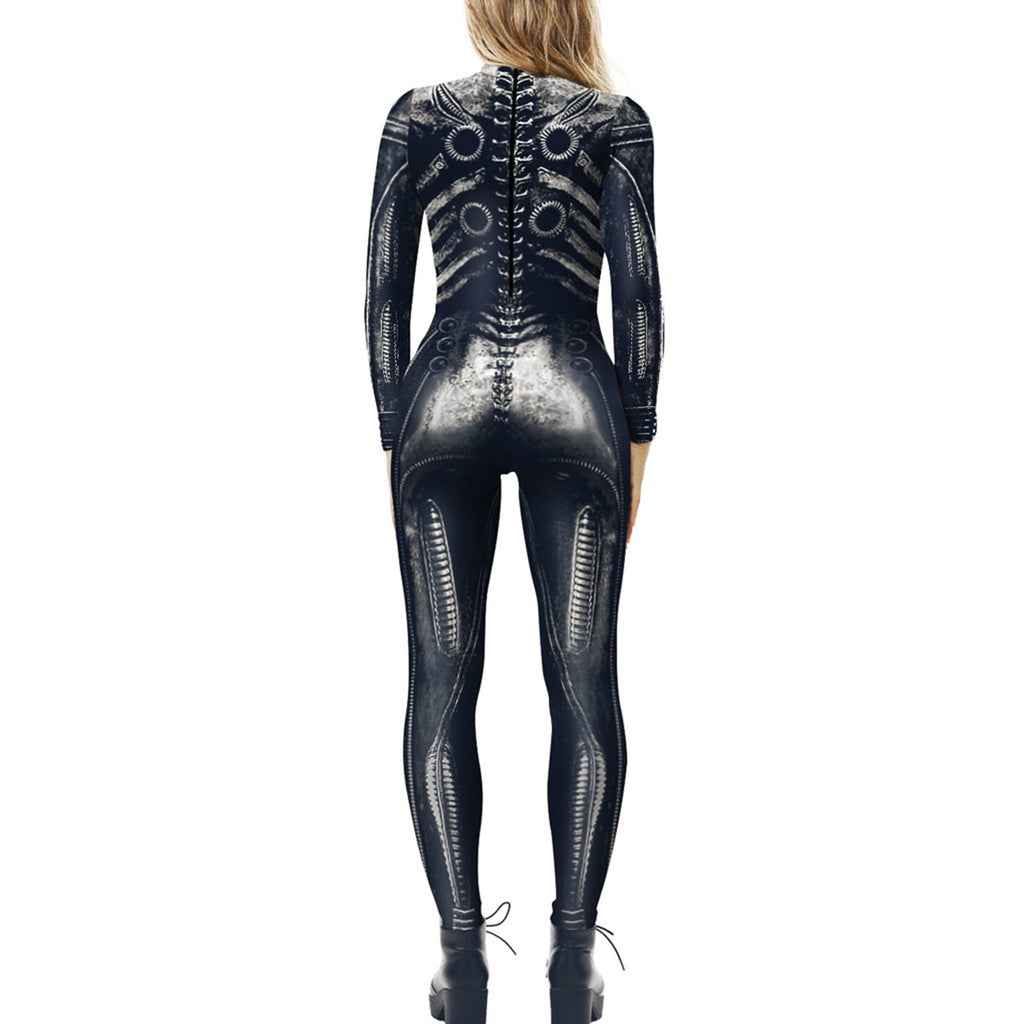 European and American New funny long-sleeved Halloween jumpsuit