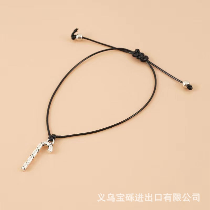 Cross-border exclusive bracelet European and American hot sale Christmas alloy Christmas series pendant adjustable hand-woven bracelet