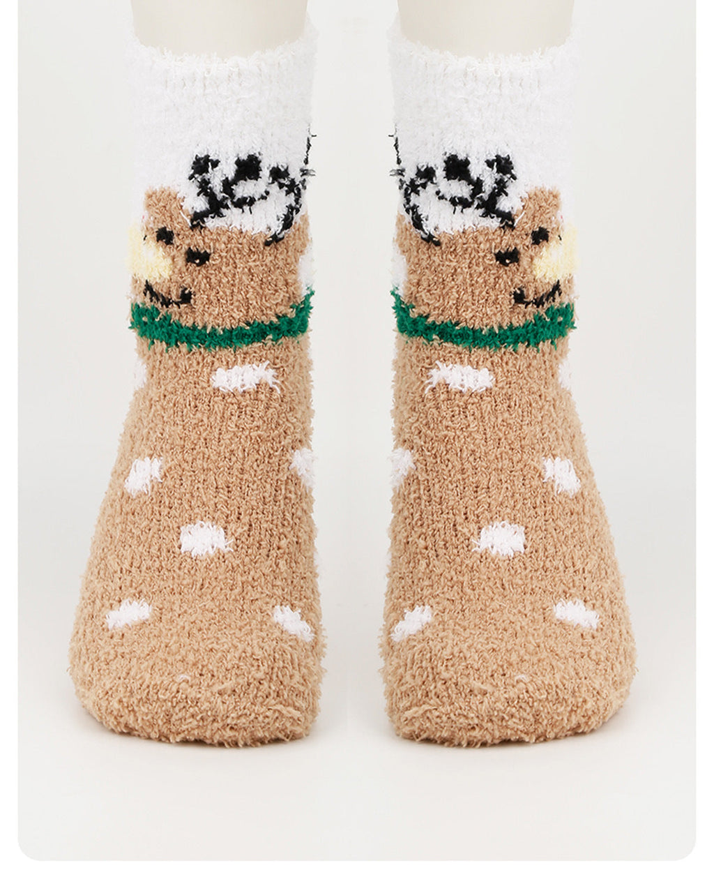 Autumn and winter new Christmas socks coral velvet socks cartoon elk half velvet socks sleep floor socks cross-border wholesale