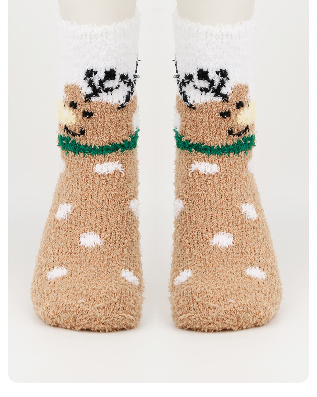 Autumn and winter new Christmas socks coral velvet socks cartoon elk half velvet socks sleep floor socks cross-border wholesale