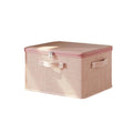 Pink Clothes Storage Box Large Capacity Foldable Quilt Storage Bag Boxes Handle