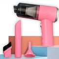 Pink 3 in 1 Handheld Vacuum Cleaner Suction & Blower Mini Car Home USB Portable