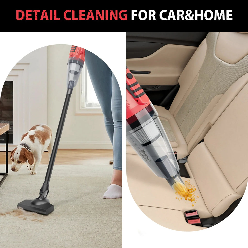 Powerful Cordless Vacuum Cleaner - Rechargeable Handheld Car Hoover High Suction