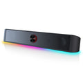 RGB USB Desktop Soundbar - Computer Speaker with Dynamic Lighting Bar