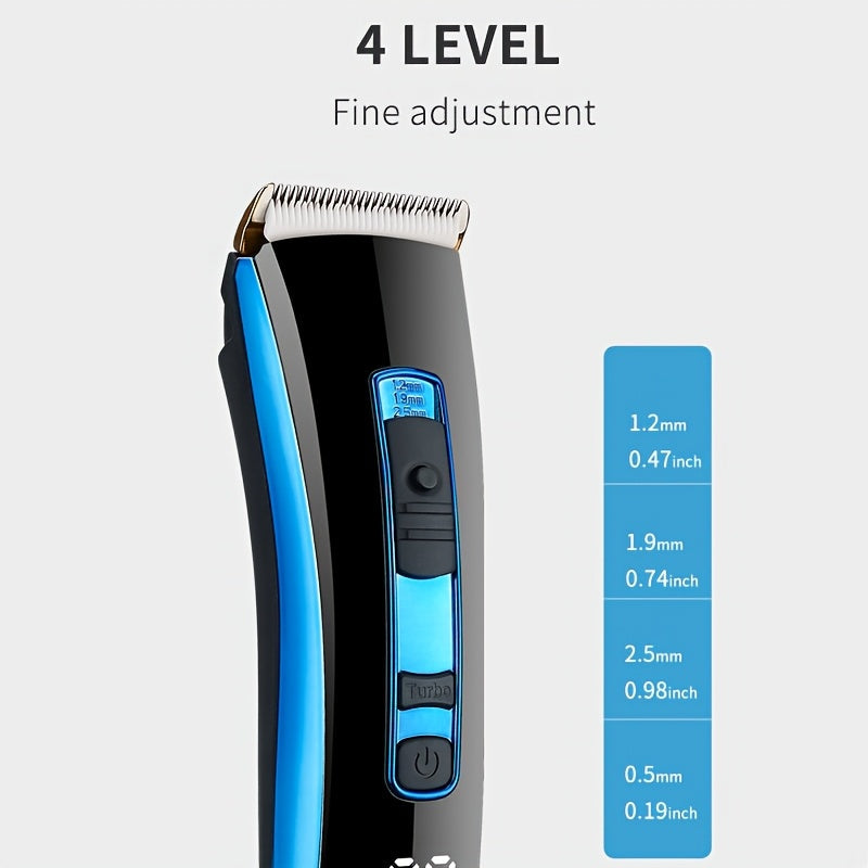 Rechargeable Hair Clippers for Men - Professional Grooming Kit with LED Display