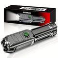 Rechargeable Zoom Flashlight - High-Power Telescopic Torch with 800mAh Battery for Outdoor & Home